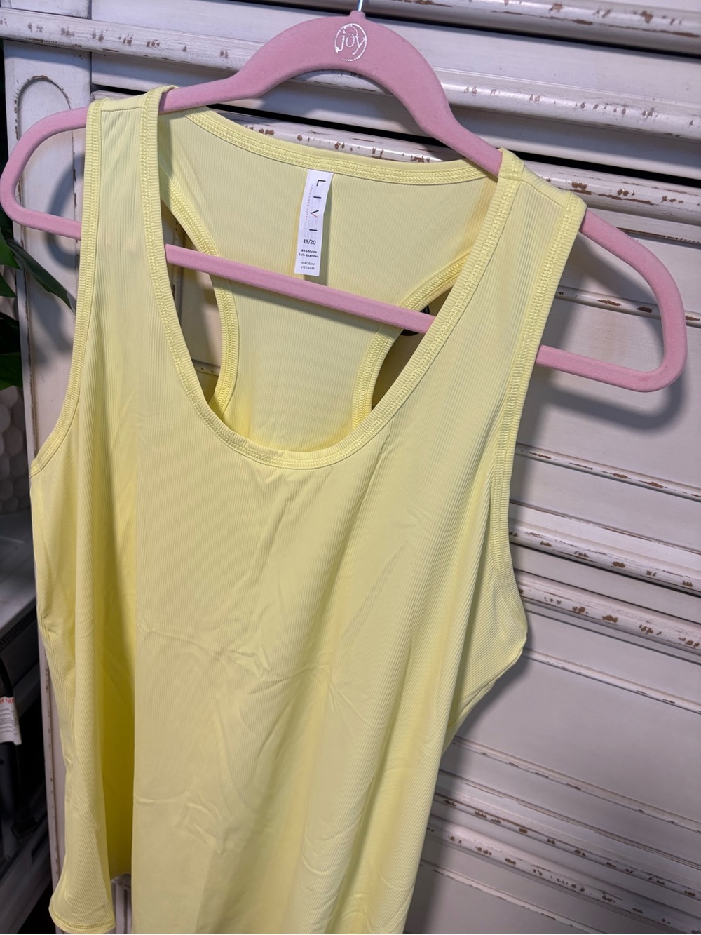 Women’s Yellow Racerback Tank Top NWOT